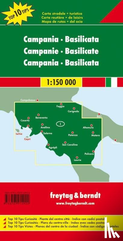  - Campania - Basilicata Road Map 1:150 000