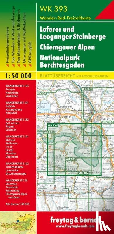 - Loferer and Leoganger Steinberge - Chiemgau Alps - National Park Berchtesgaden Hiking + Leisure Map 1:50 000