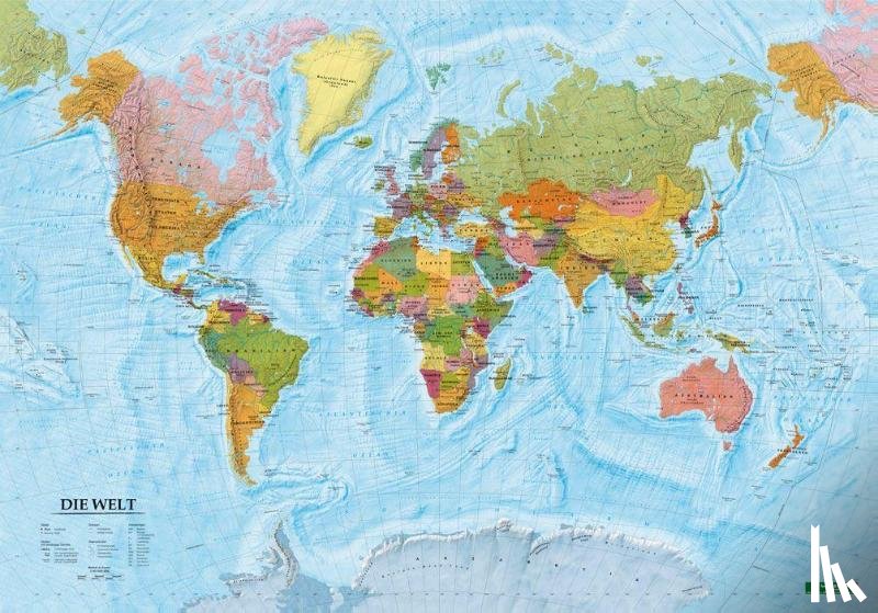 - The World Map Provided with Metal Ledges/Tube 1:40 000 000
