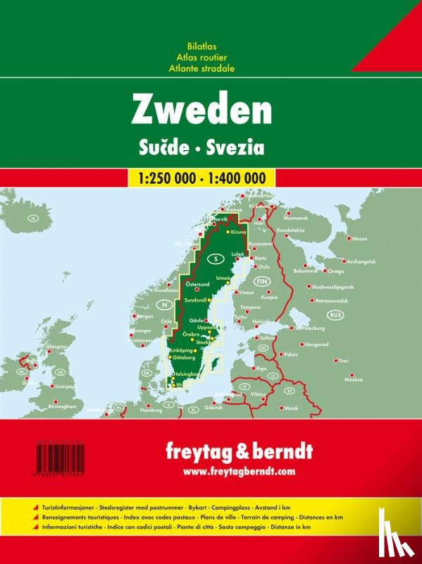  - Schweden - Autoatlas 1:250.000/1:400.000
