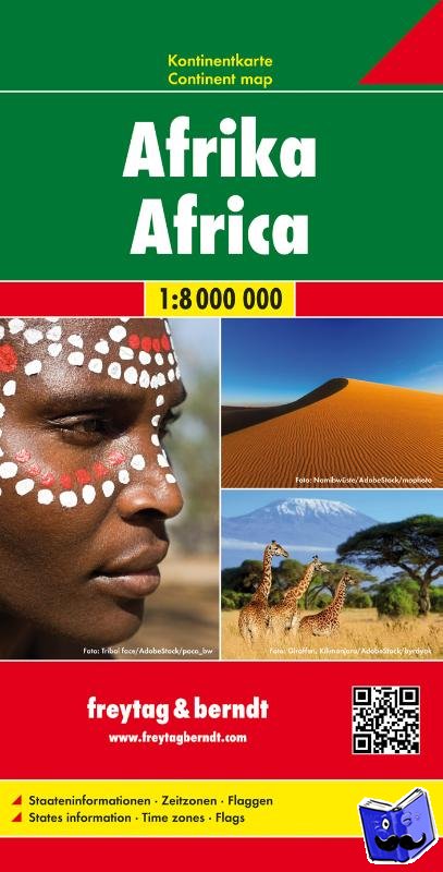  - Africa Map, Pleated Physical/Political 1:8 000 000