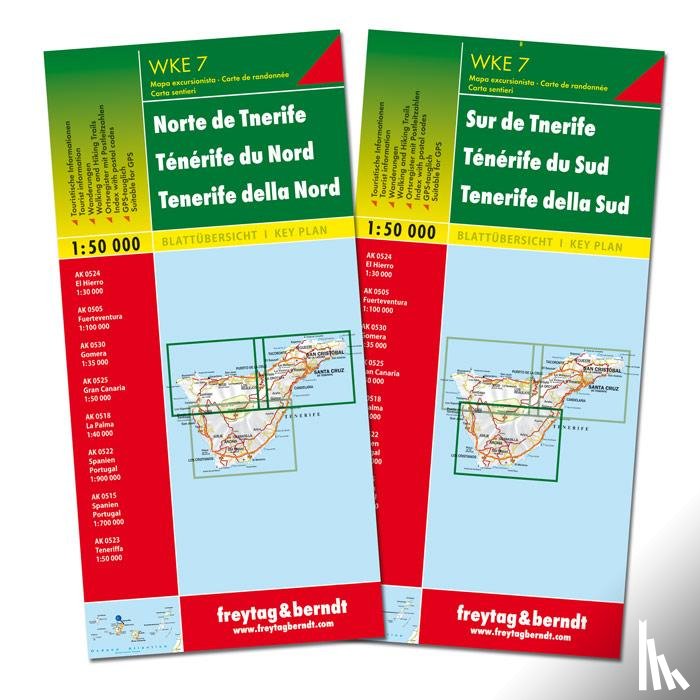  - Tenerife North and South Hiking + Leisure Map, 2 Sheets 1:50 000