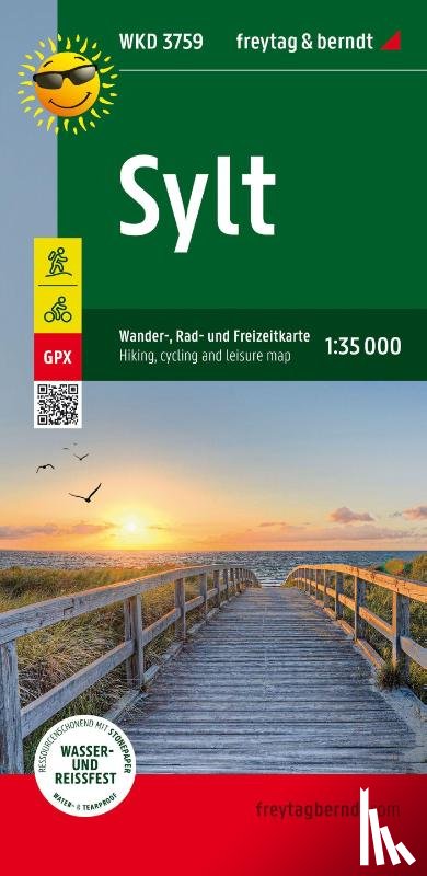 Freytag Berndt - Sylt, Walking Cycling & Leisure Map 1:35.000