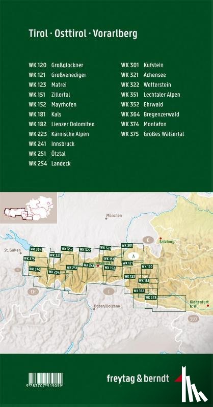  - Tyrol - East Tyrol - Vorarlberg, hiking map set 1:50,000