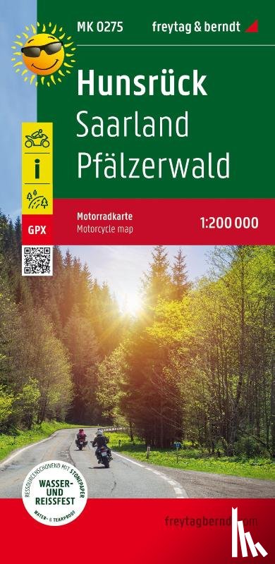 Freytag Berndt - Hunsruck - Saarland - Pfalzerwald, MotorCycle map 1:200 000