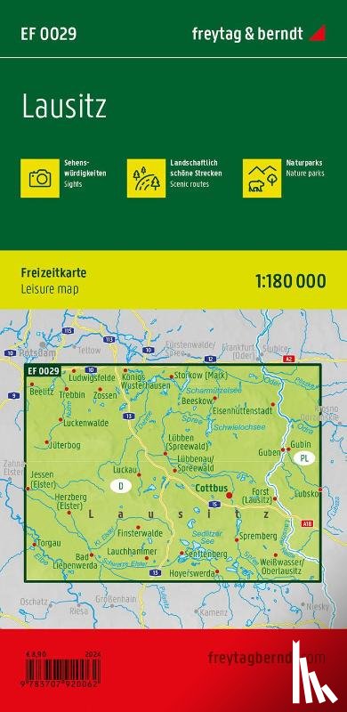  - Lausitz, adventure guide 1:170,000, freytag & berndt, EF 0029