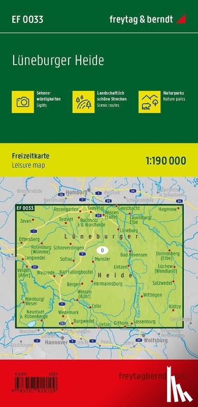  - Luneburg Heath, adventure guide 1:190,000, freytag & berndt, EF 0033