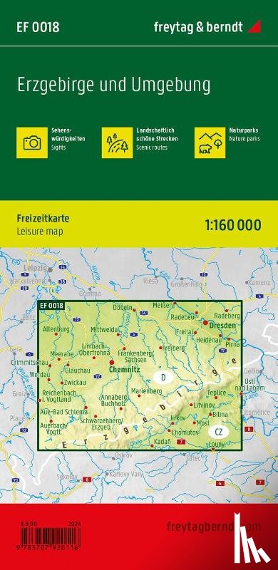  - Erzgebirge and surroundings, adventure guide 1:160,000, freytag & berndt, EF 0018