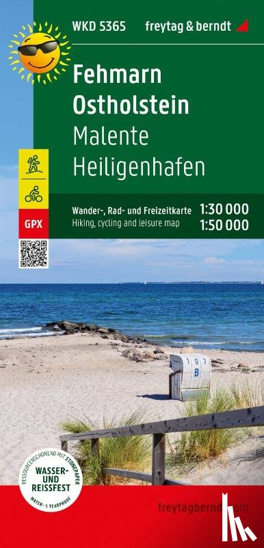  - Fehmarn - Ostholstein, hiking, cycling and leisure map 1:30,000, freytag & berndt, WKD 5365