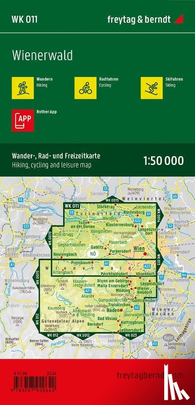  - Vienna Woods (Wienerwald) Hiking, Cycling & Leisure Map