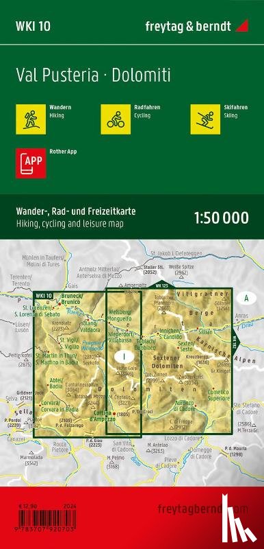  - Pustertal - Dolomites Hiking, Cycling & Leisure Map