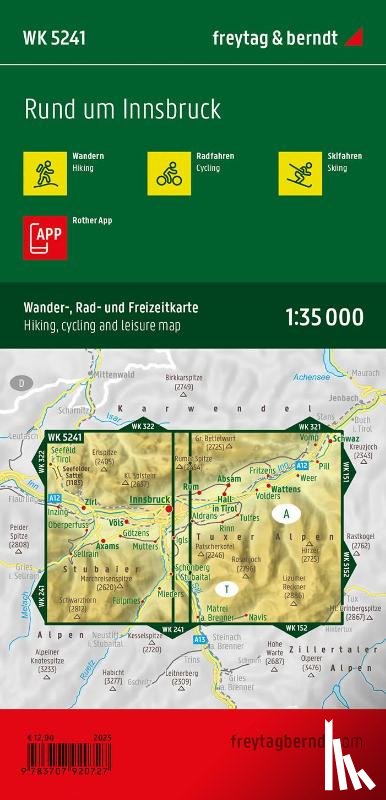  - Around Innsbruck Cycling, Hiking & Leisure Map