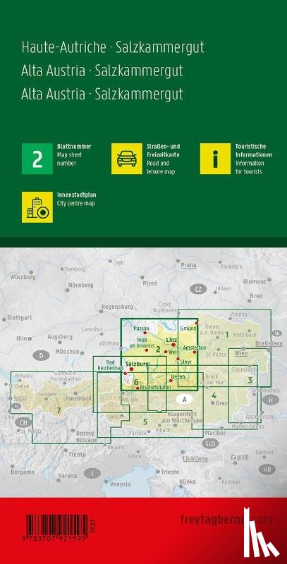  - Upper Austria - Salzkammergut, road and leisure map 1:200,000, freytag & berndt