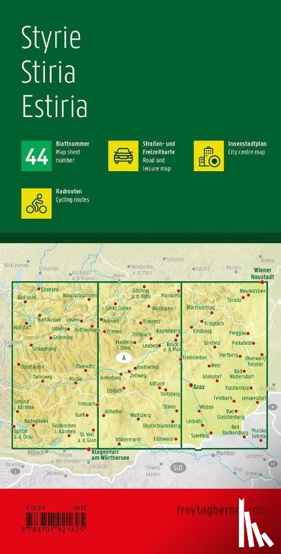 Freytag Berndt - Styria Road and Leisure Map 1:150,000