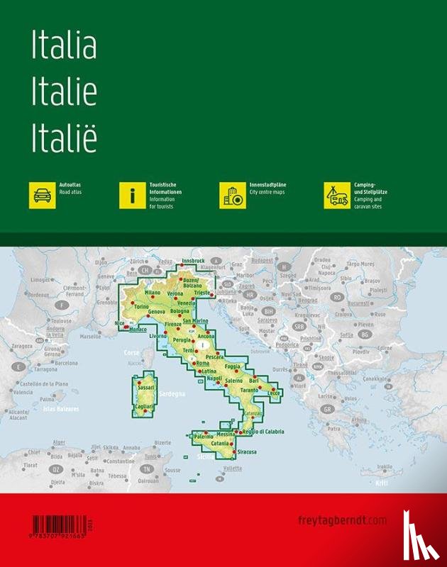 Freytag Berndt - Italy Road Atlas (1:150,000)