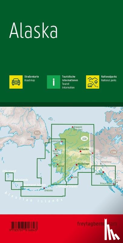 Freytag Berndt - Alaska Road map !:1,500,000