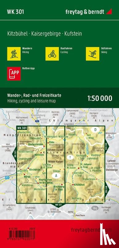  - Kaisergebirge Kufstein Hiking, Cycling and leisure map