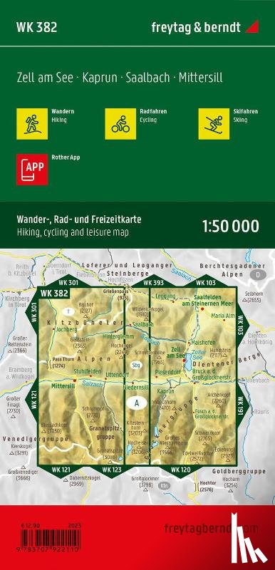  - Zell am See - Kaprun Hiking, Cycling and Leisure Map