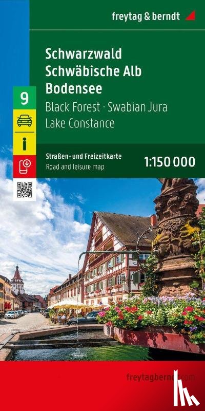  - Black Forest - Swabian Jura - Lake Constance Road and Leisure Map