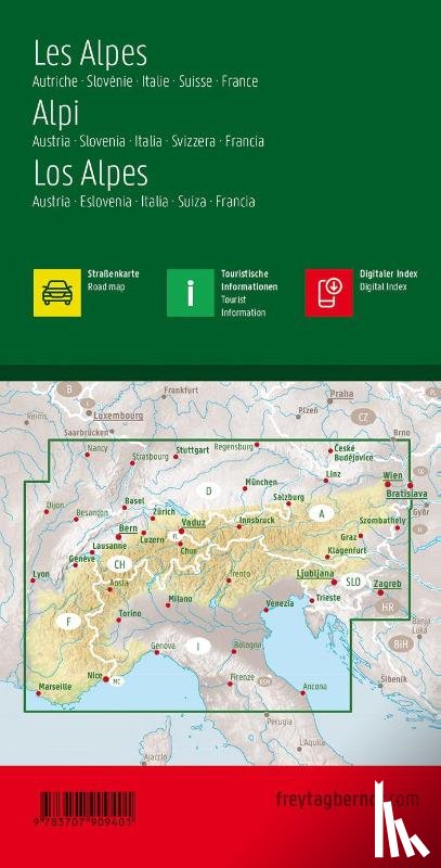  - Alpine Countries Road and Leisure Map
