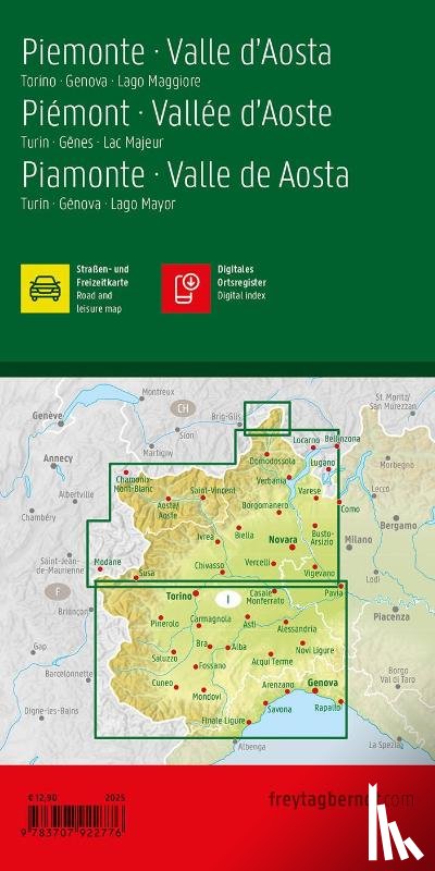  - Piedmont - Aosta Valley Road and Leisure Map