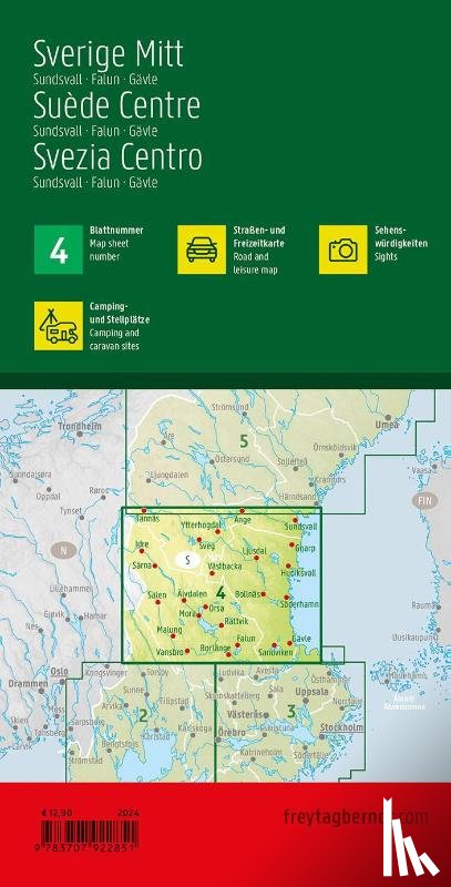  - Sweden Middle Road and Leisure Map