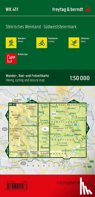 Freytag Berndt - Steirisches Weinland hiking, cycling and leisure map