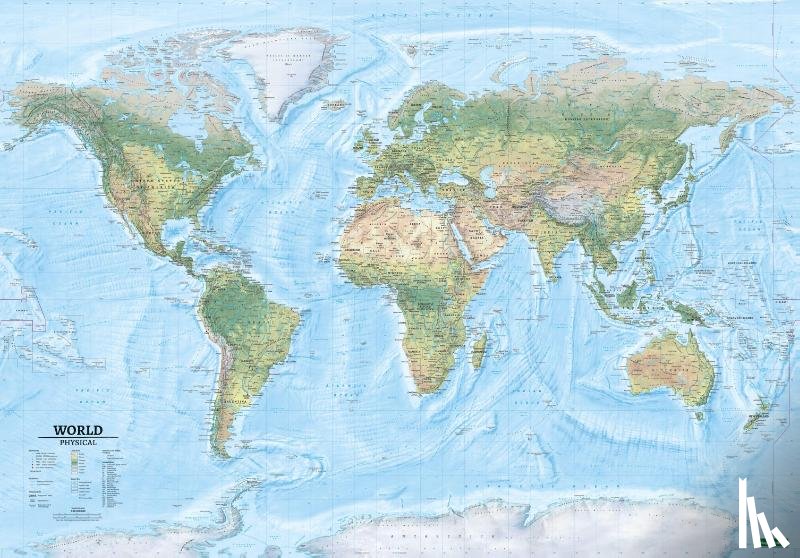  - World political / physical wall map