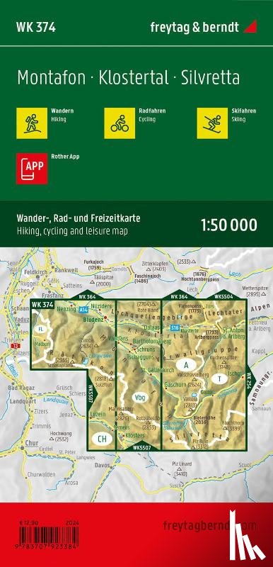  - Montafon - Klostertal - Silvretta Hiking, Cycling & Leisure Map