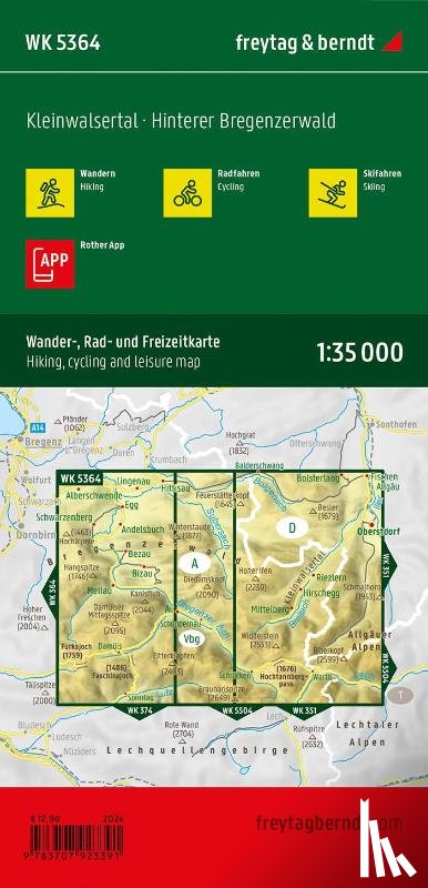  - Kleinwalsertal Hiking, Cycling & Leisure Map