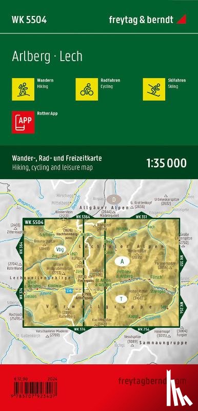  - Arlberg - Lech Hiking, Cycling & Leisure Map