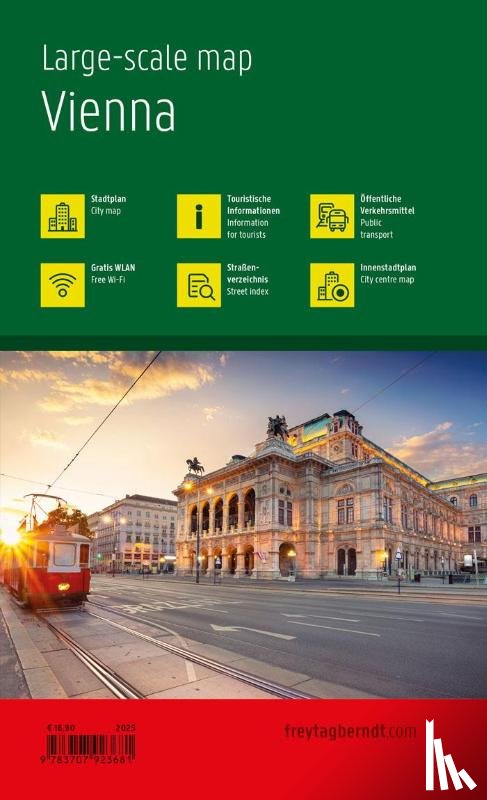 Freytag-Berndt - Vienna, giant map, city atlas 1:12,500