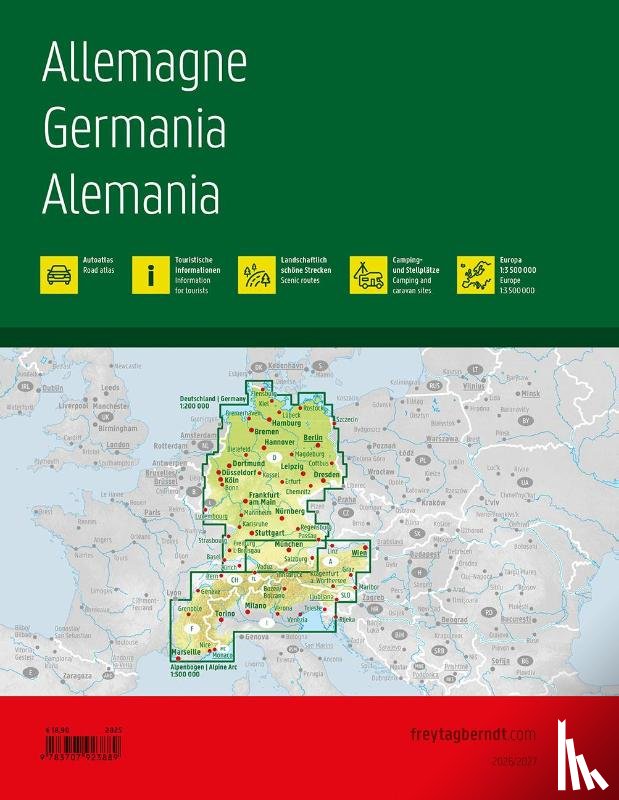 Freytag-Berndt - Germany Road Atlas 2026/2027