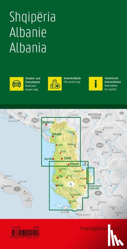  - Albania Road and Leisure Map