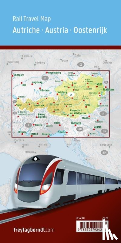  - freytag & berndt Rail Travel Map Österreich 1:500.000