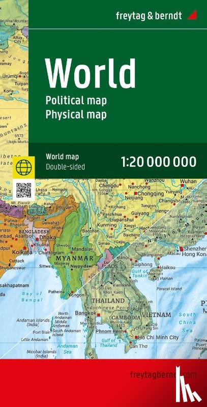  - World Map, Political - Physical, English, folded Map