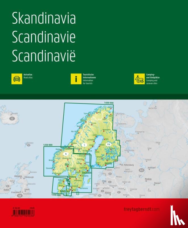  - Scandinavië Wegenatlas F&B