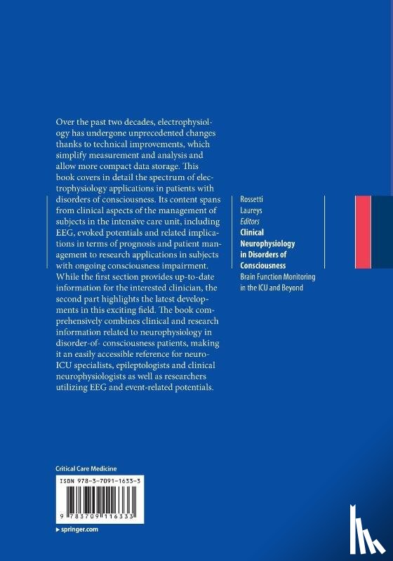 Andrea O. Rossetti, Steven Laureys - Clinical Neurophysiology in Disorders of Consciousness