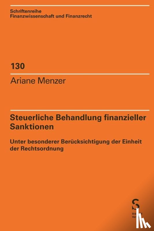 Menzer, Ariane - Steuerliche Behandlung finanzieller Sanktionen