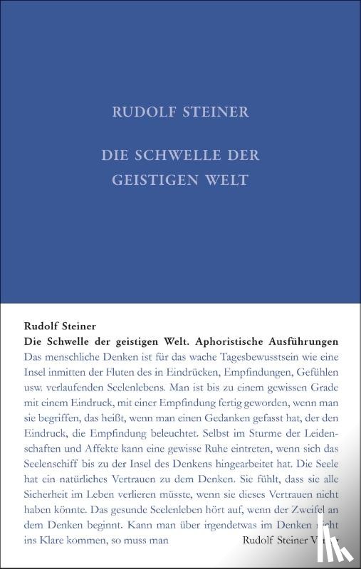 Steiner, Rudolf - Die Schwelle der geistigen Welt