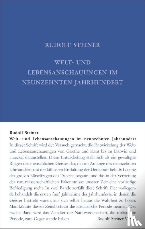 Steiner, Rudolf - Welt- und Lebensanschauungen im neunzehnten Jahrhundert