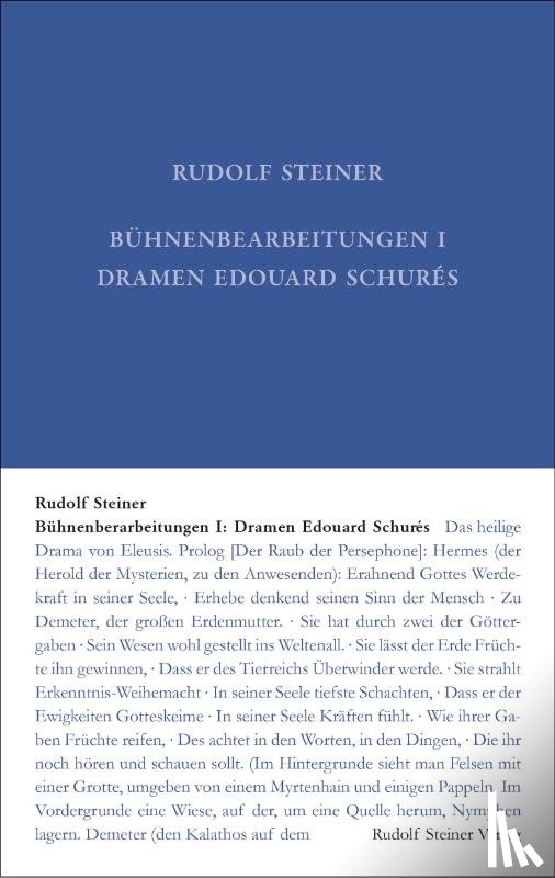 Steiner, Rudolf - Bühnenbearbeitungen I