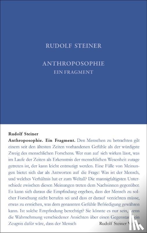 Steiner, Rudolf - Anthroposophie