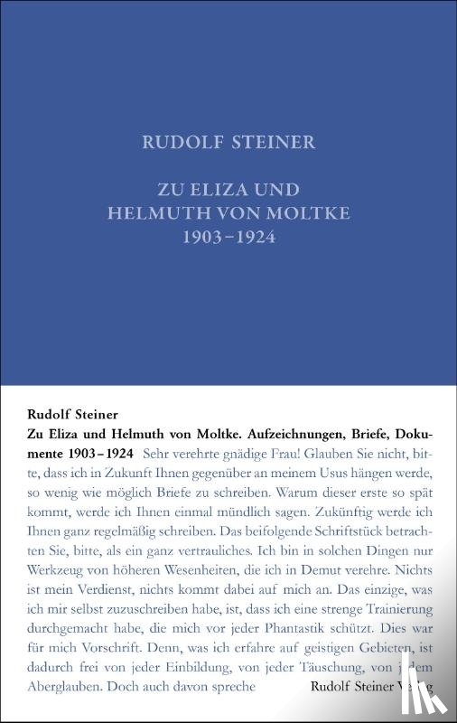Steiner, Rudolf - Zu Helmuth und Eliza von Moltke