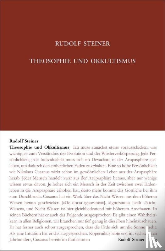 Steiner, Rudolf - Theosophie und Okkultismus
