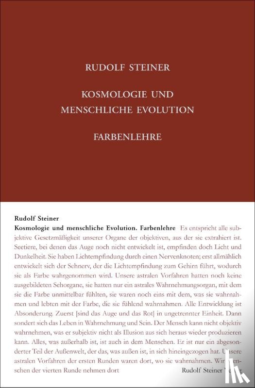 Steiner, Rudolf - Kosmologie und menschliche Evolution. Farbenlehre