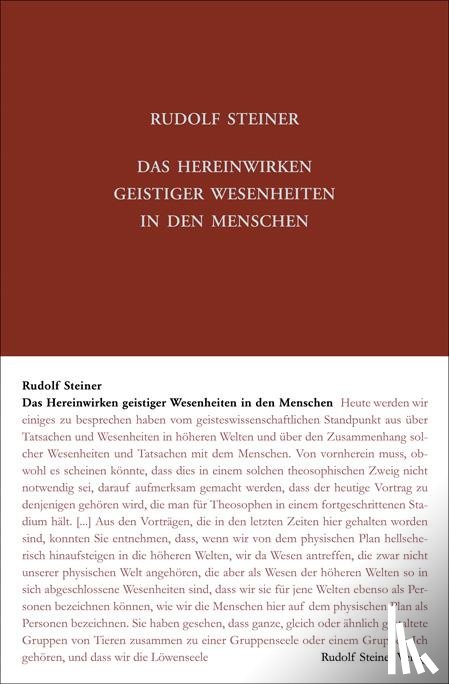 Steiner, Rudolf - Das Hereinwirken geistiger Wesenheiten in den Menschen