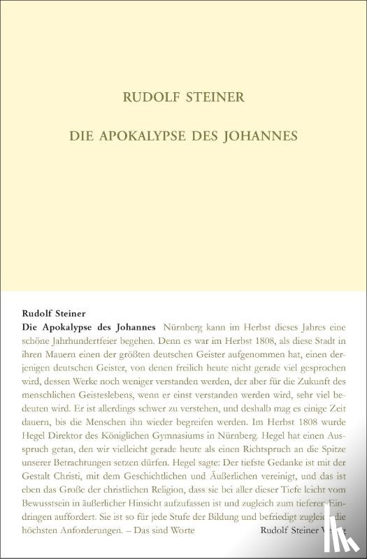 Steiner, Rudolf - Die Apokalypse des Johannes