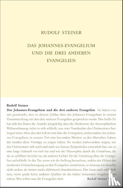 Steiner, Rudolf - Das Johannes-Evangelium und die drei anderen Evangelien