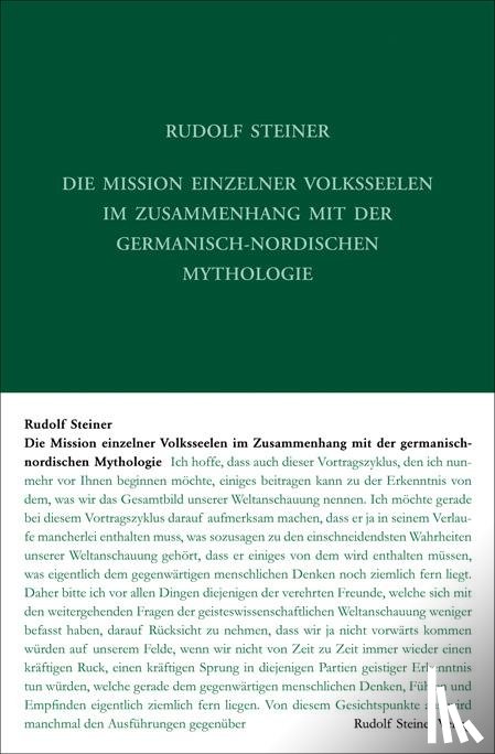 Steiner, Rudolf - Die Mission einzelner Volksseelen im Zusammenhange mit der germanisch-nordischen Mythologie